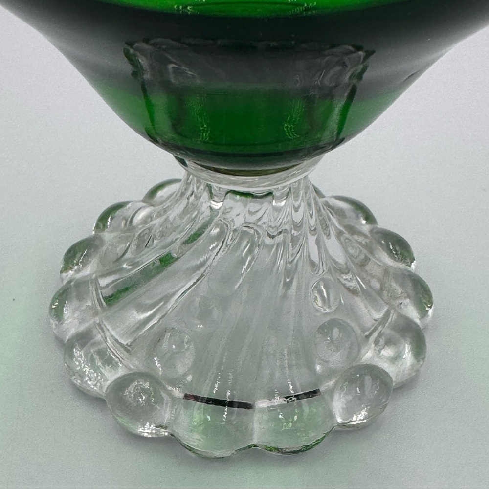 Vintage MCM Anchor Hocking Emerald Green “Burple" Glasses Set of 6 - Picture 5 of 13